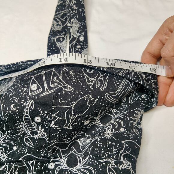 Eva Rose Zodiac Astrology Black Celestial Retro Mini Dress Medium Rockabilly - Picture 10 of 12